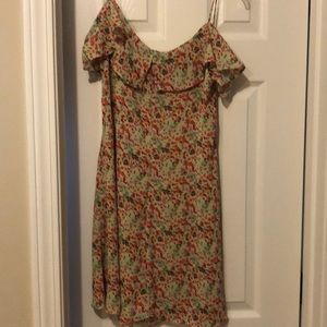 Cute summer dress with a cold shoulder